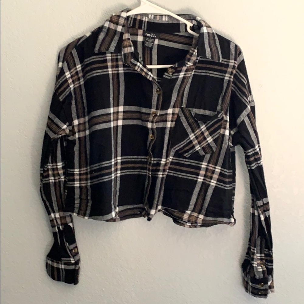 cropped flannel